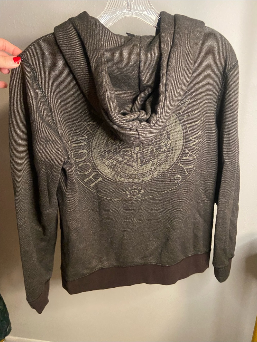 Hogwarts Railways Gray Men's Zip Up. Universal Studios. Wizarding World of Harry